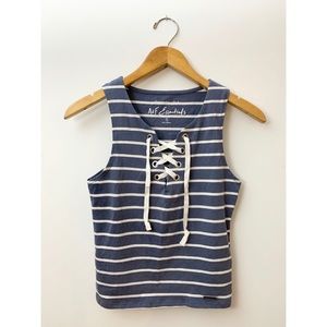 Abercrombie & Fitch Lace Up Crop Tank